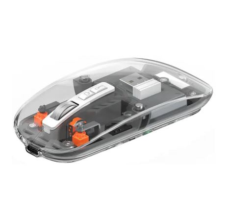 Wiwu WM105 Silent Gray Wireless Rechargeble Battery Transparent Mouse