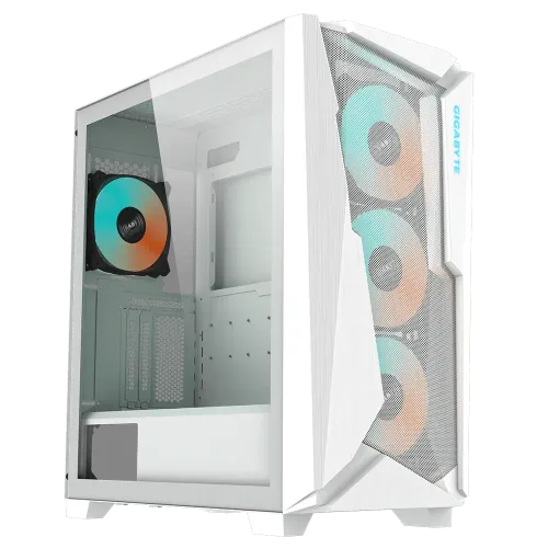 GIGABYTE C301 GLASS WHITE Mid Tower E-ATX Gaming Case